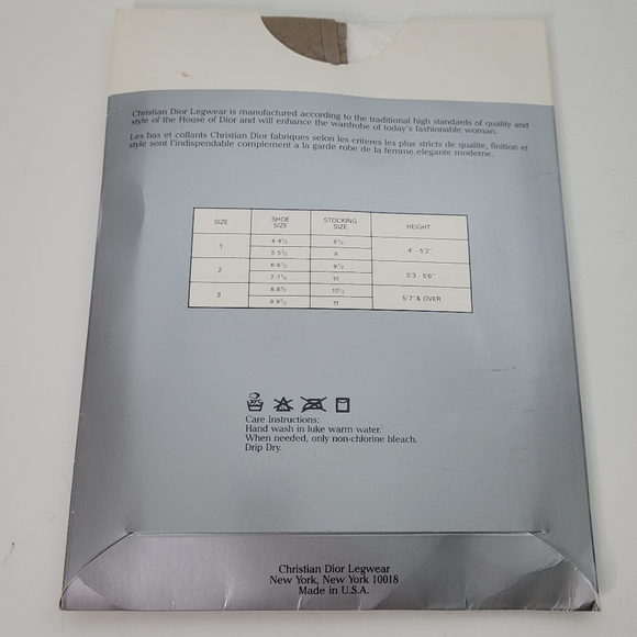 2 PAIR Christian Dior Thigh High Sandal Foot Elastic Band Stockings NOS Size 2 - Picture 6 of 9